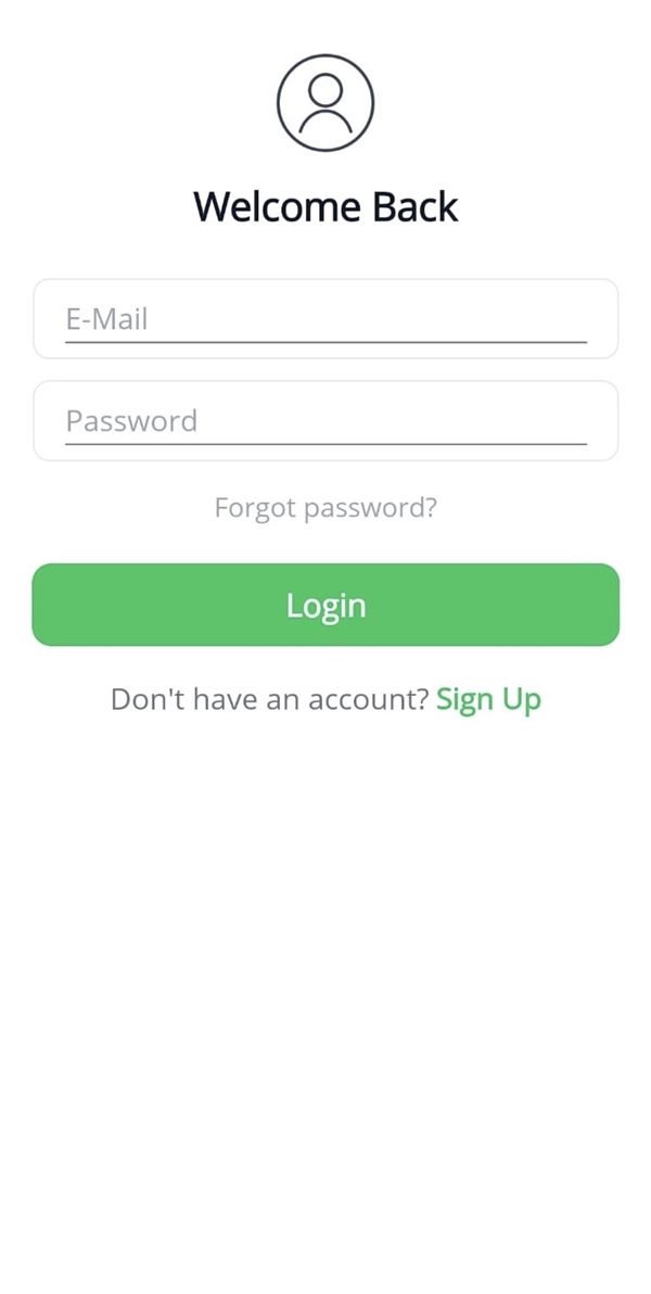 Balache Customer App: log in